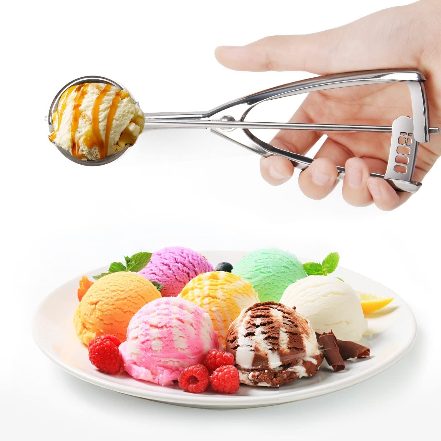 ​"Premium Stainless Steel Cookie Scoop Set"