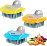 3-Piece Multi-Color Kitchen Brush Set for Vegetables and Fruits