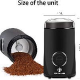 DM-7441 Coffee Grinder Electric, Coffee Bean and Dried Spice Grinder, One Touch Operation, Blade and Cup Made with SUS304 Stainless Steel (Black)