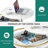 【Deals for You Days】Yitahome round Lift Top Coffee Table, Coffee Tables for Living Room with Hidden Storage Compartment, Modern Coffee Table with Storage for Living Room Home Office