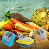 3-Piece Multi-Color Kitchen Brush Set for Vegetables and Fruits