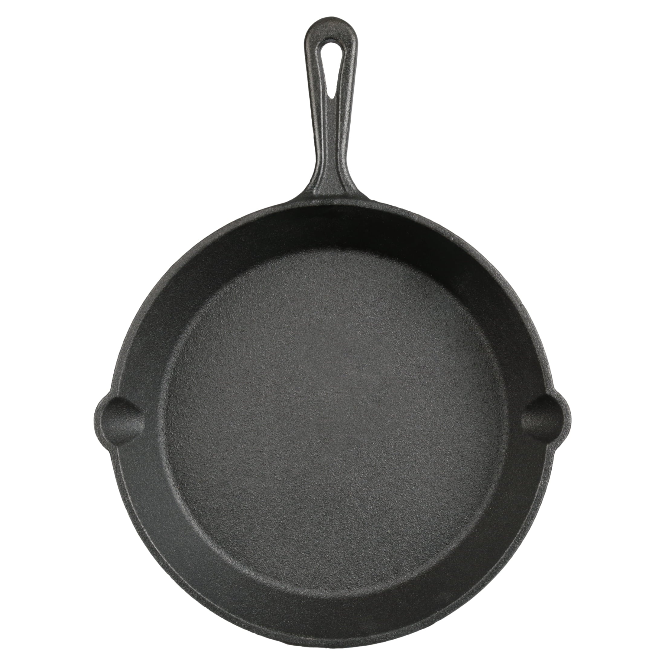 10.5" Cast Iron Skillet with Handle Black