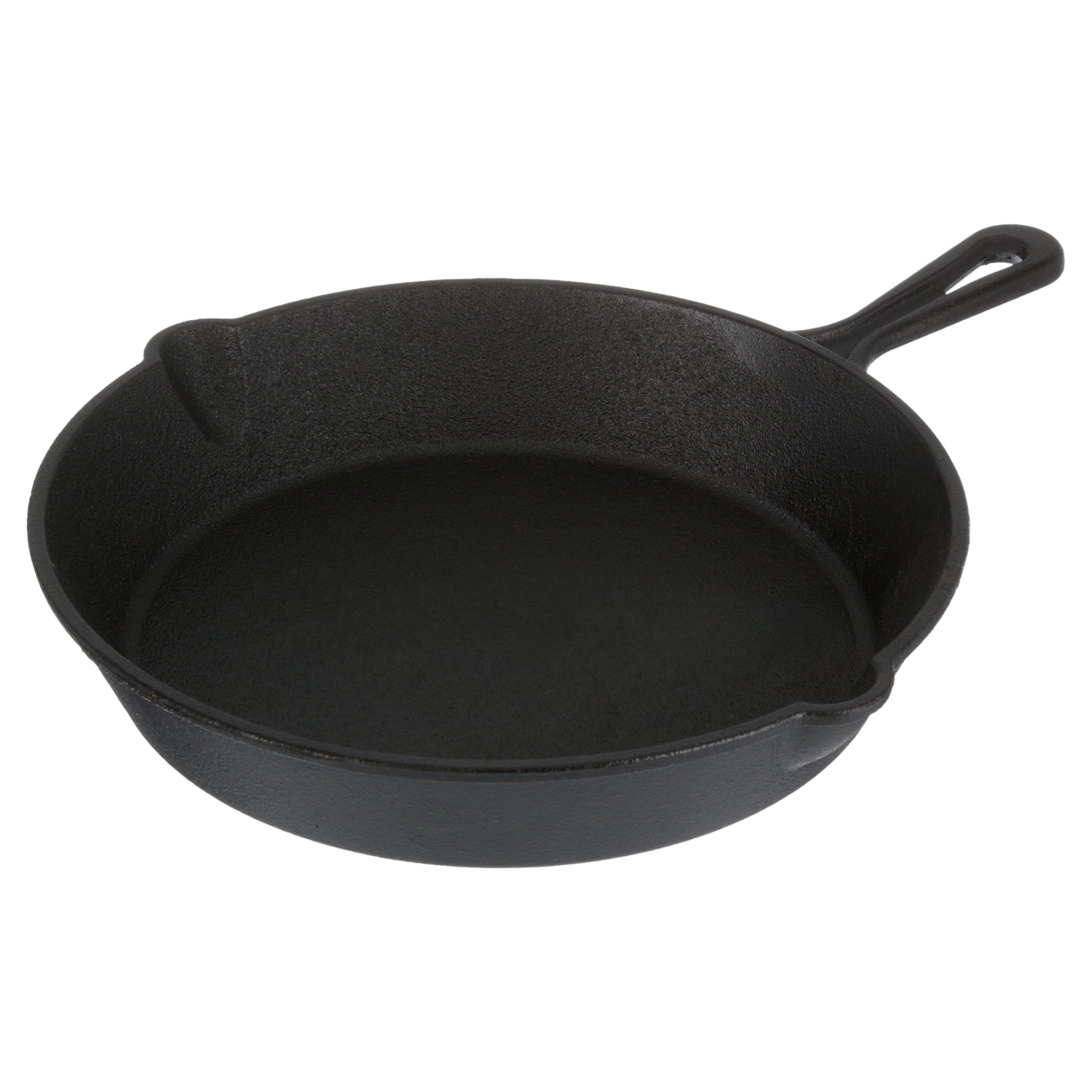 10.5" Cast Iron Skillet with Handle Black