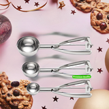 "Premium Stainless Steel Cookie Scoop Set"